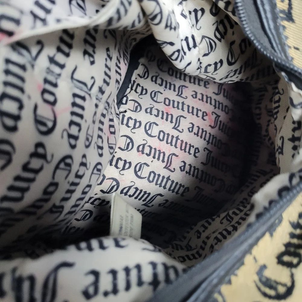 Juicy Couture Backpack Bag‎ Logo Black Brown Pop Out